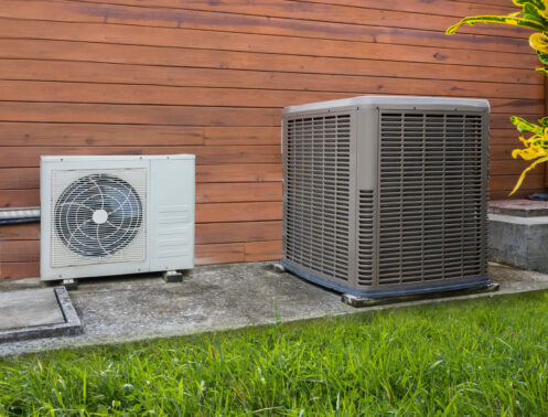 An air conditioner and mini-split outside a Foothill Ranch home