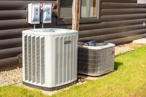 An AC and heat pump in a Foothill Ranch home